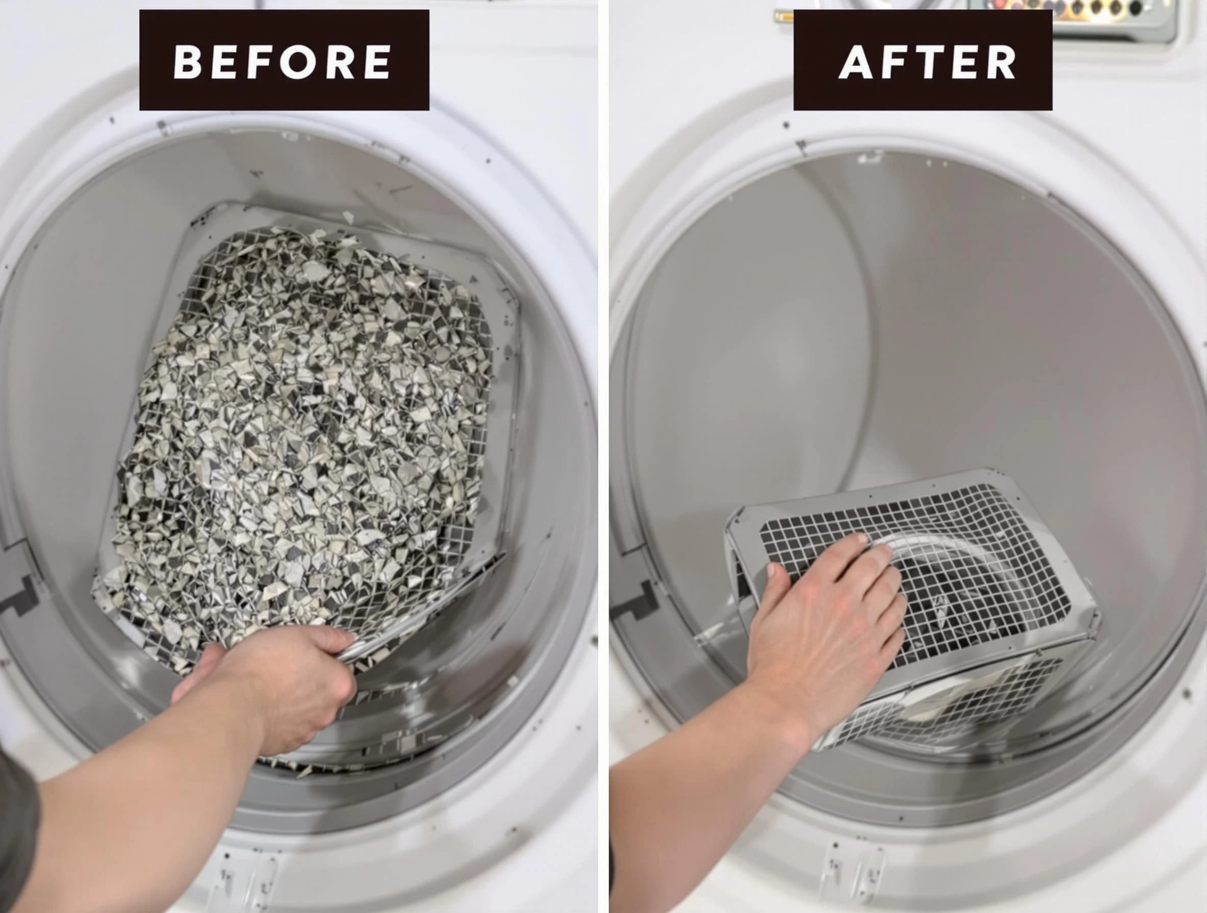 Professional lint trap cleaning by Bennett Dryer Vent Cleaning in Bennett