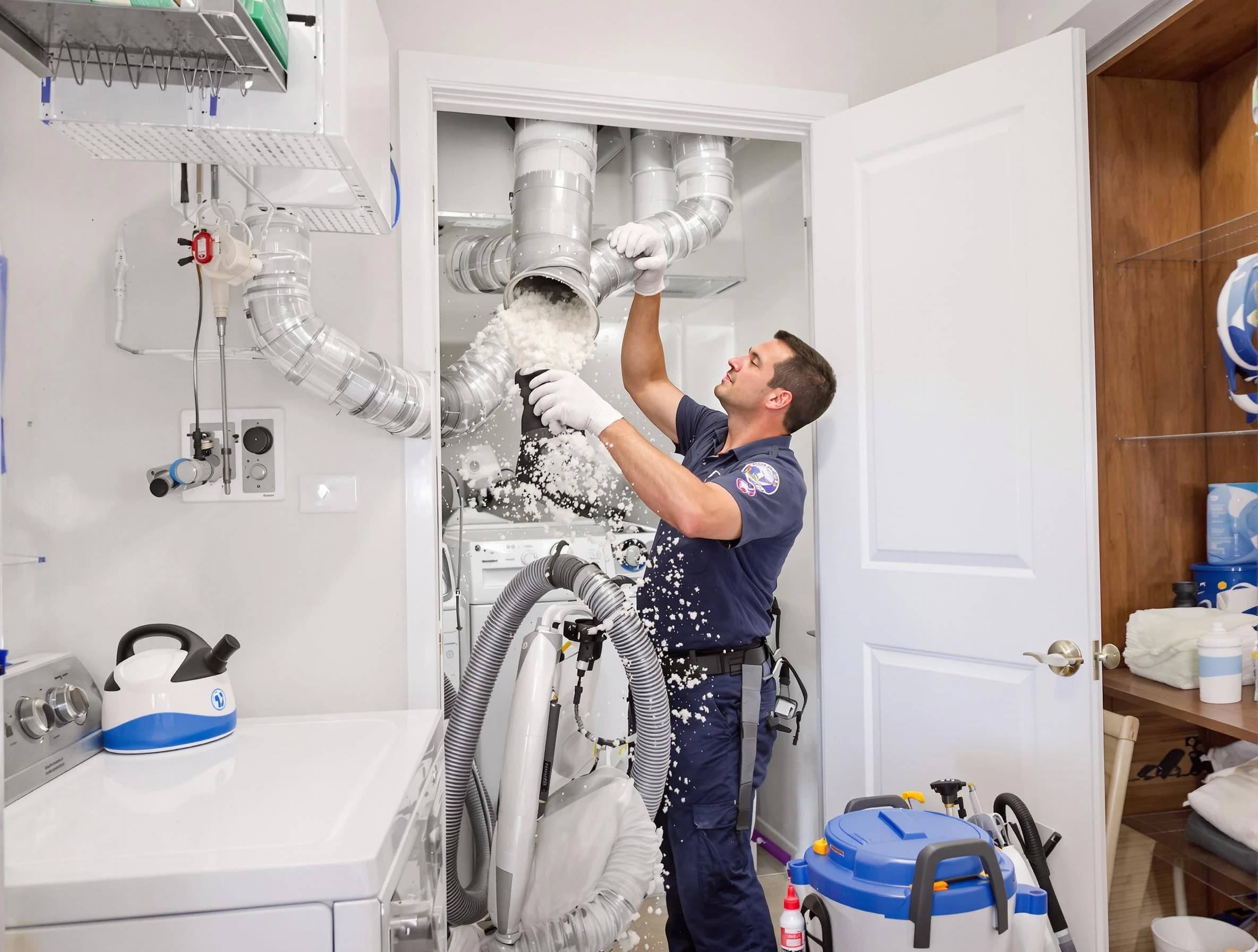 Bennett Dryer Vent Cleaning technician delivering thorough residential dryer vent cleaning service in Bennett